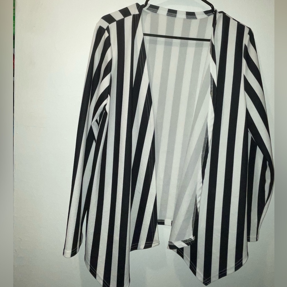 Black and white blazer